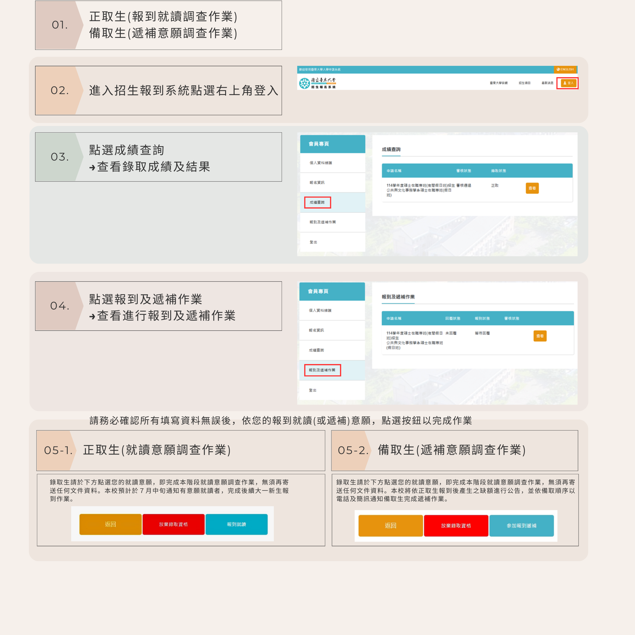 就讀意願及遞補作業